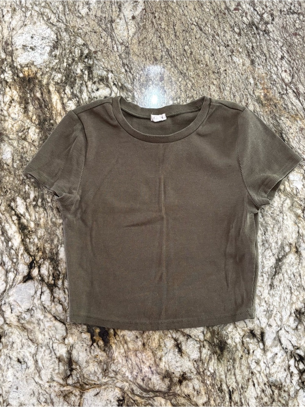 Garage Cropped Ribbed T-shirt